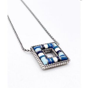 Brighton Cabana Dreams Square Pendant Necklace EUC